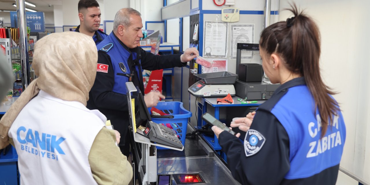 Zabıta ekiplerinden marketlere sıkı takip