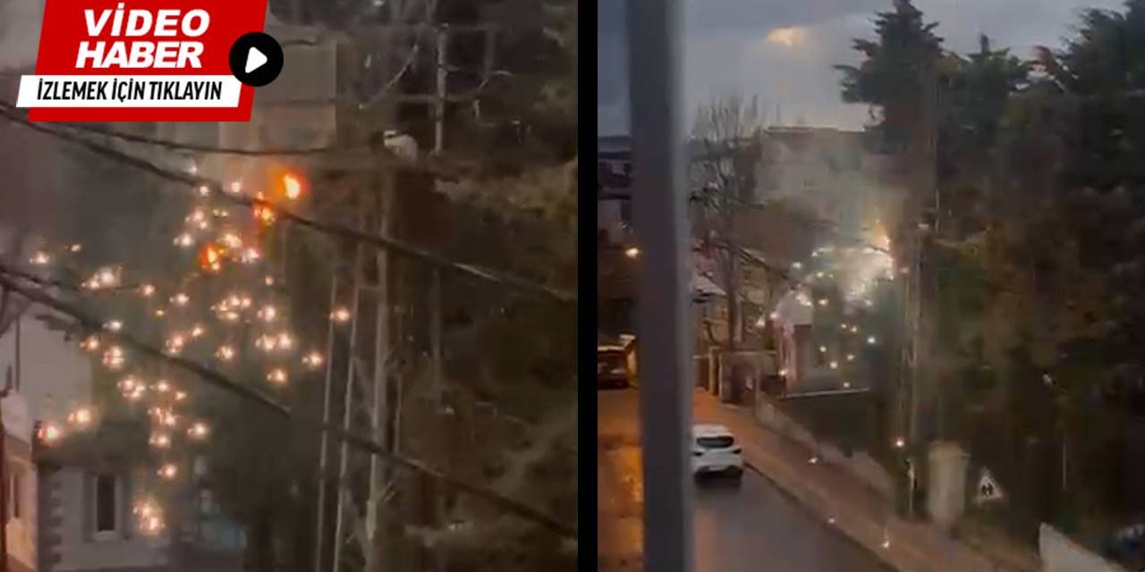Elektrik trafosundan saçılan kıvılcımlar paniğe neden oldu