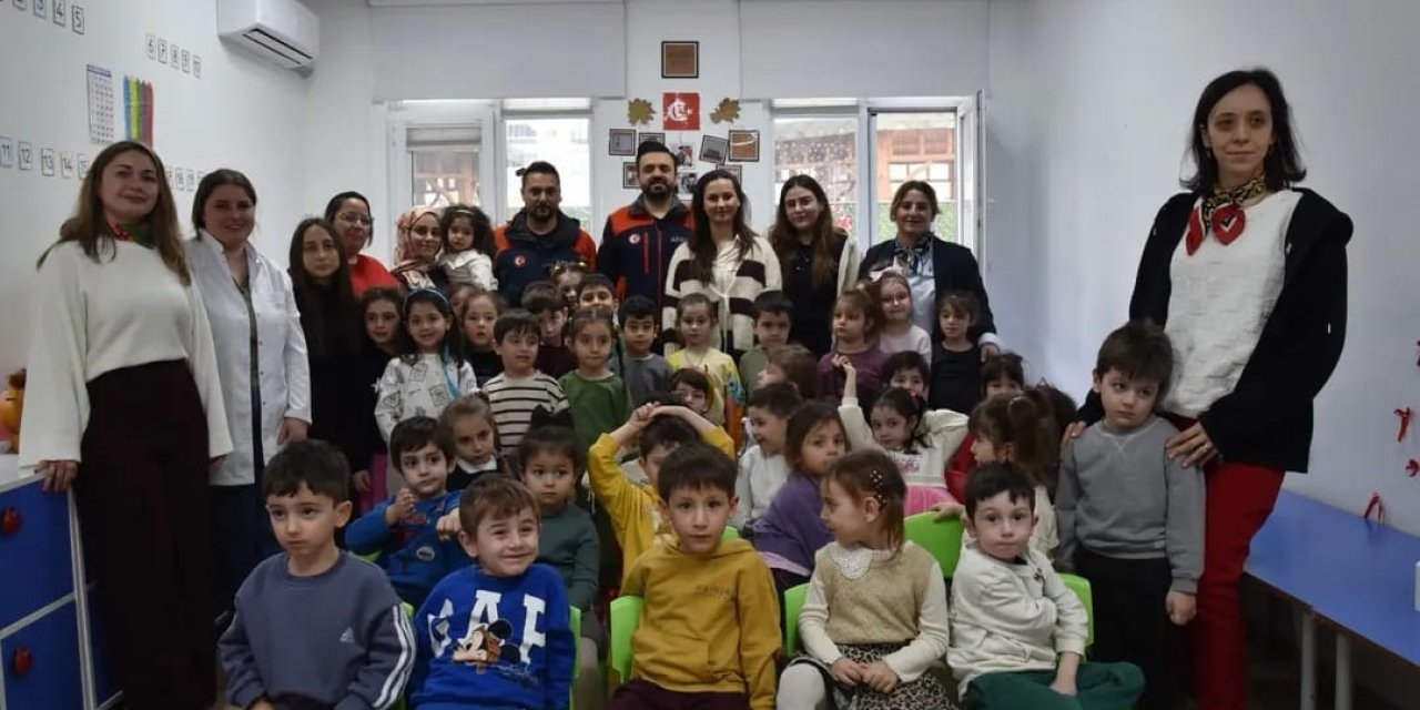 Ataçocuklu miniklere afet eğitimi verildi