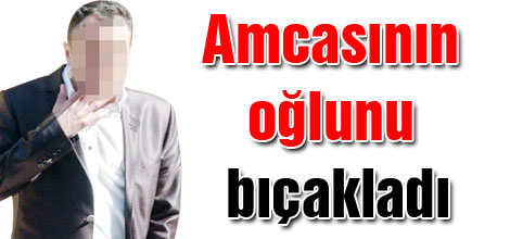 Amcasının oğlunu bıçakladı