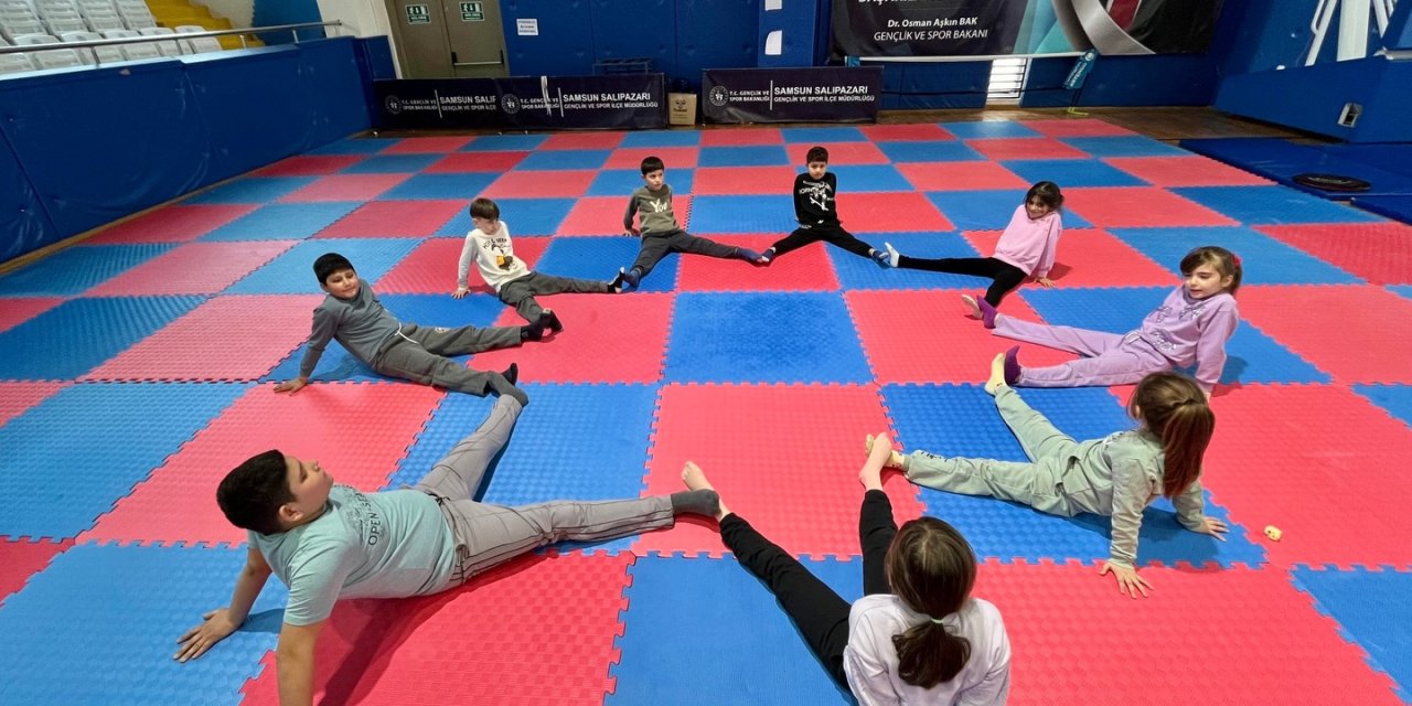 Çocuklara cimnastik ve hareket eğitimi verildi
