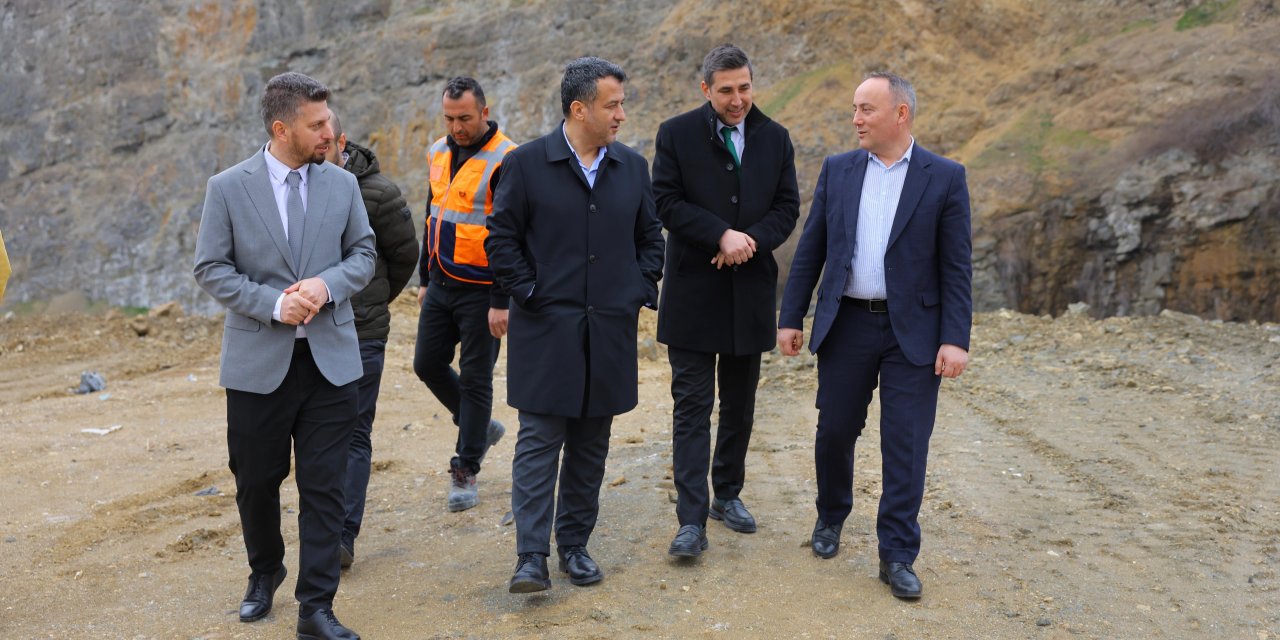 Hafriyat alanlarında incelemelerde bulundu