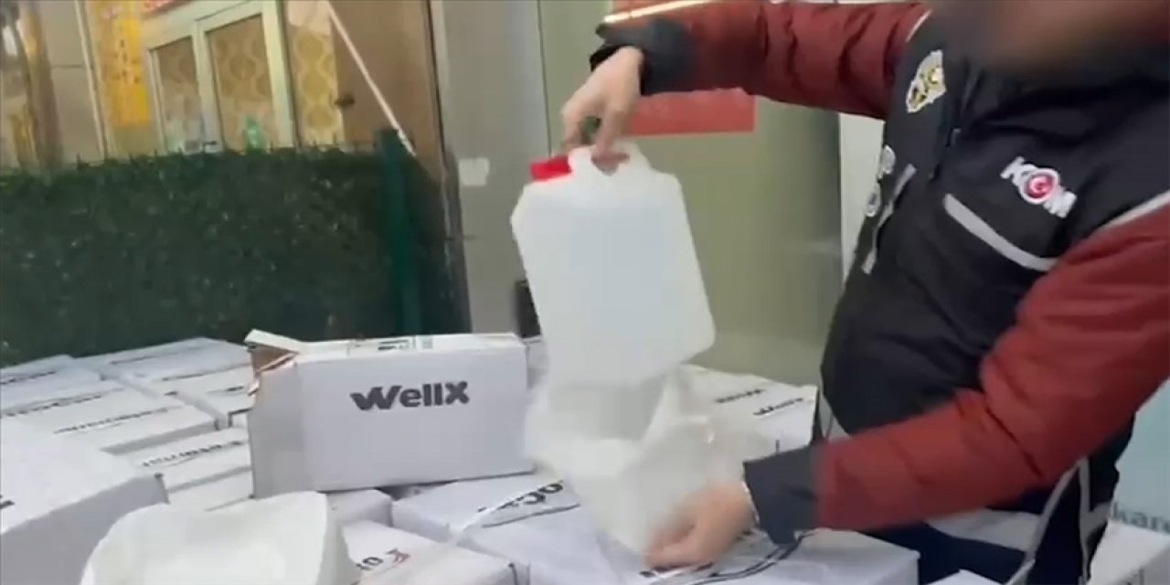 28 bin 168 litre etil ve metil alkol ele geçirildi