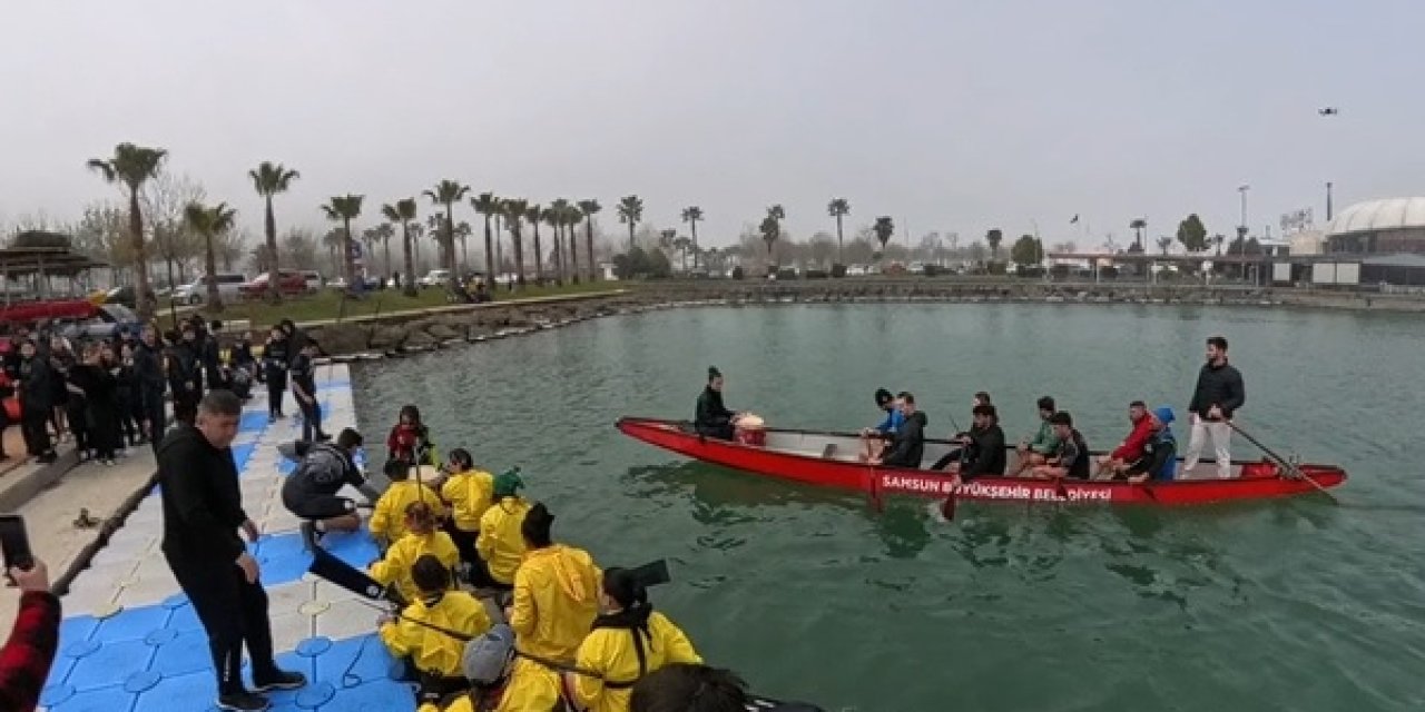 Samsun’da Dragon Boat ligi yarışları yapıldı