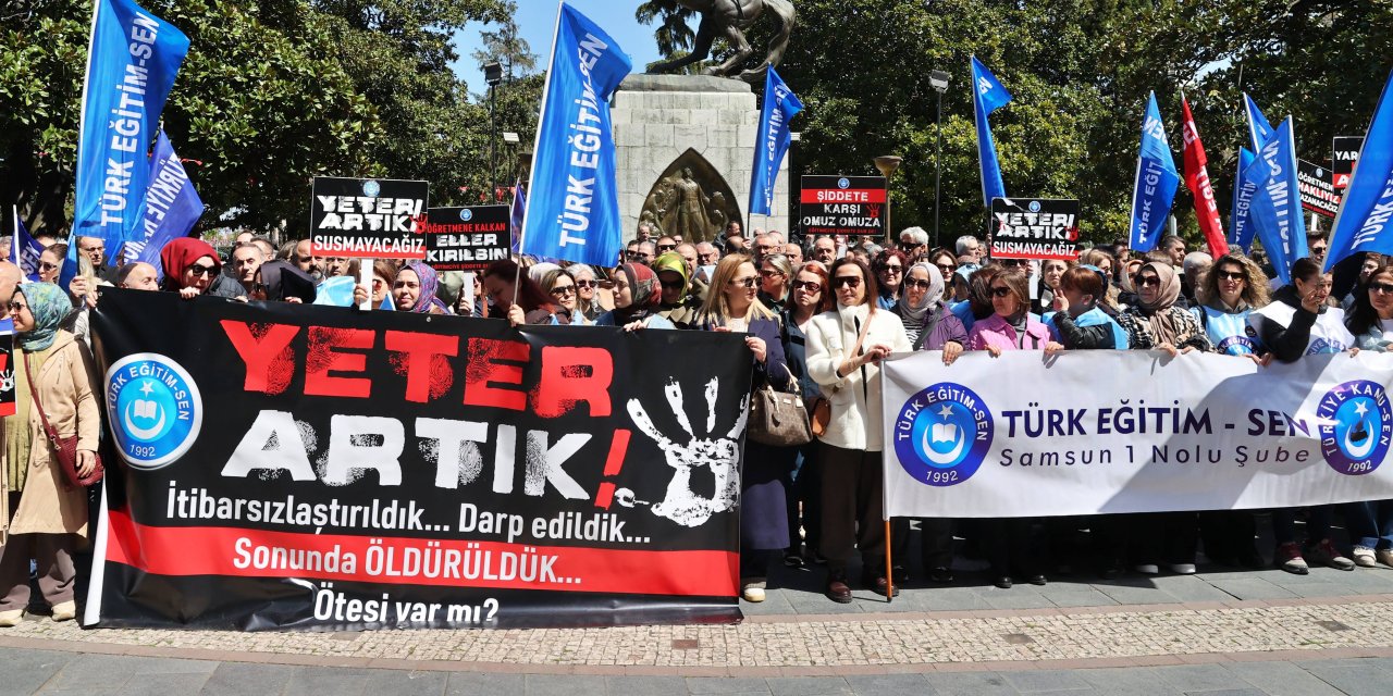 Samsun'da eğitim sendikaları silahlı saldırıyı kınandı