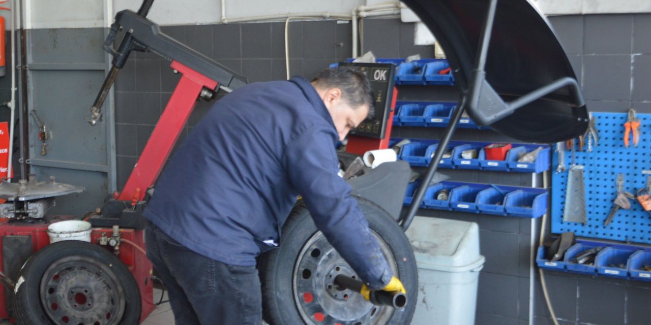 Samsun'da lastik değişim yoğunluğu başladı