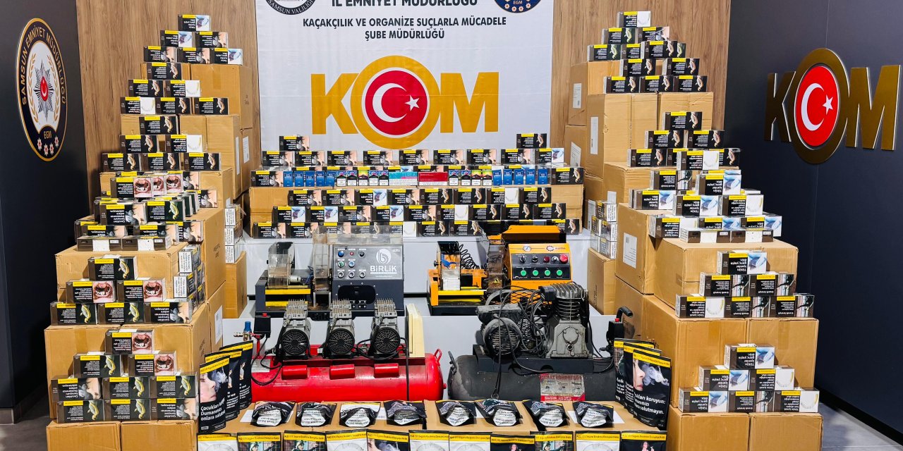 Samsun'da 1 milyondan fazla makaron ele geçirildi