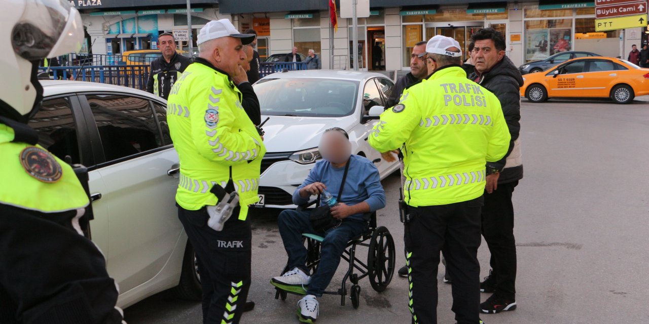 Samsun'da engelli sürücüye korsan taksi cezası