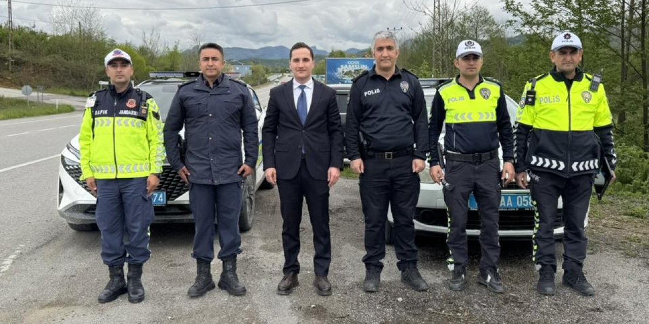 Kaymakam Beyazıt trafik denetimlerine katıldı