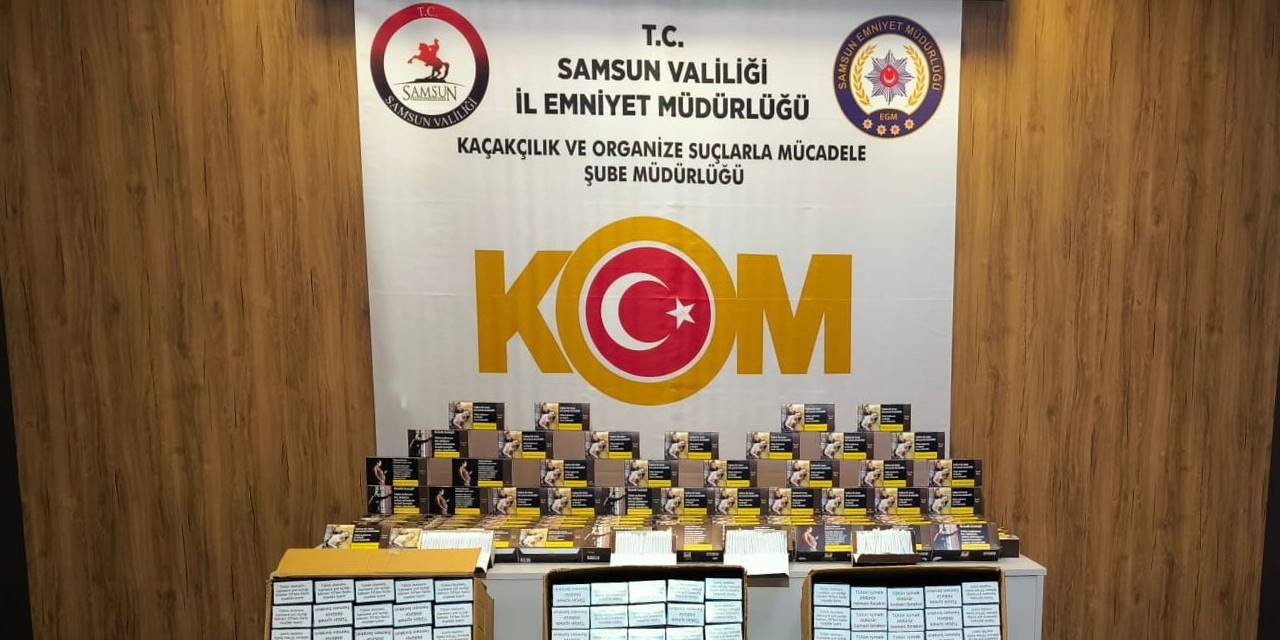 Samsun'da 55 bin 800 makaron ele geçirildi