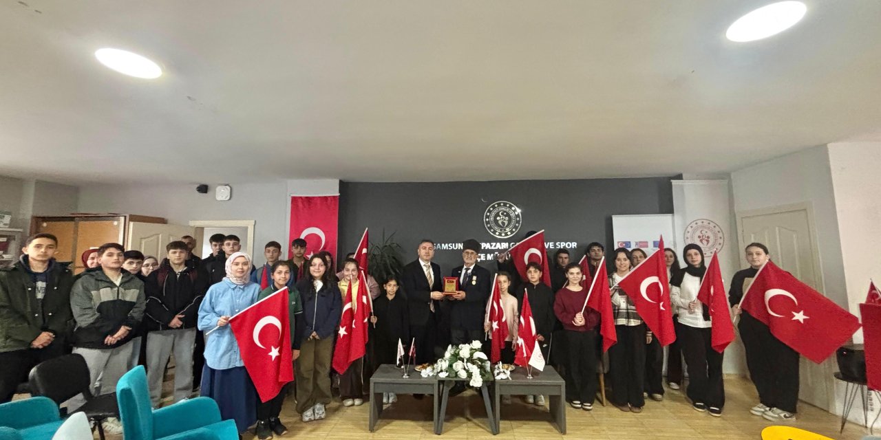 Salıpazarı'nda gençler Kıbrıs gazisi Varol ile bir araya geldi