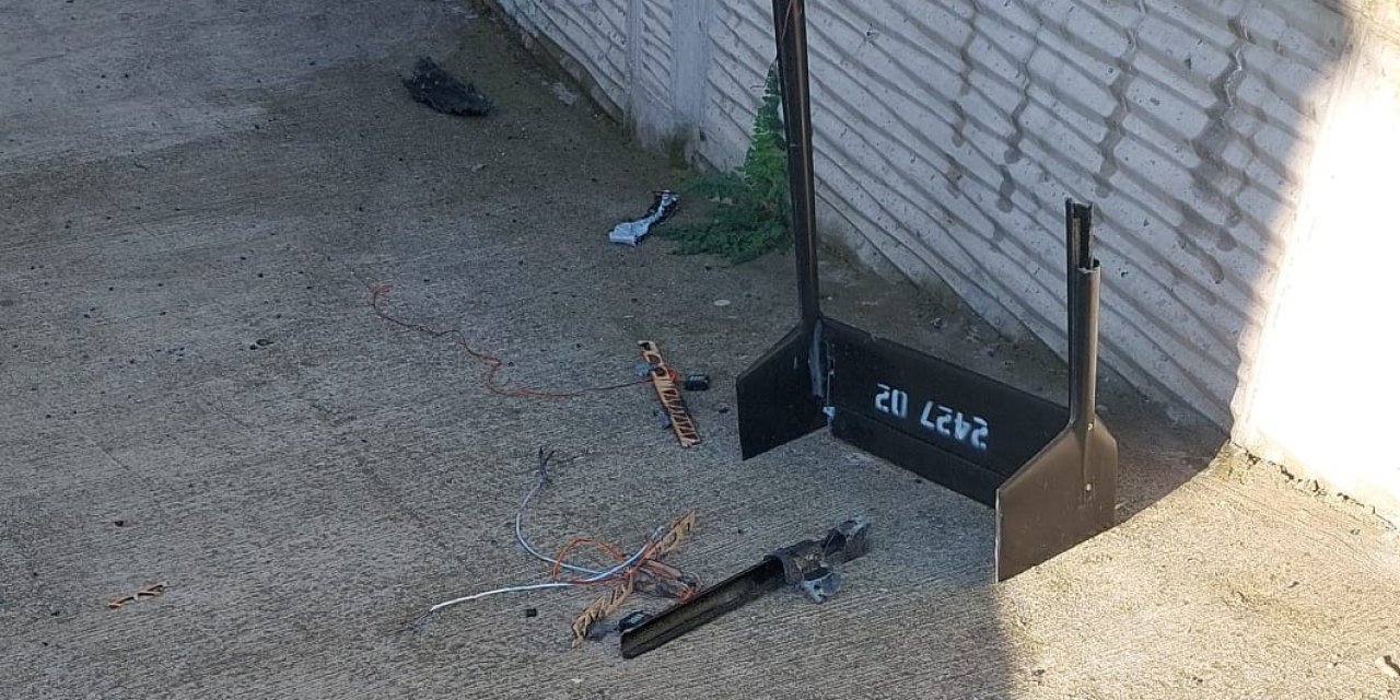 Sokağa insansız hava aracı düştü