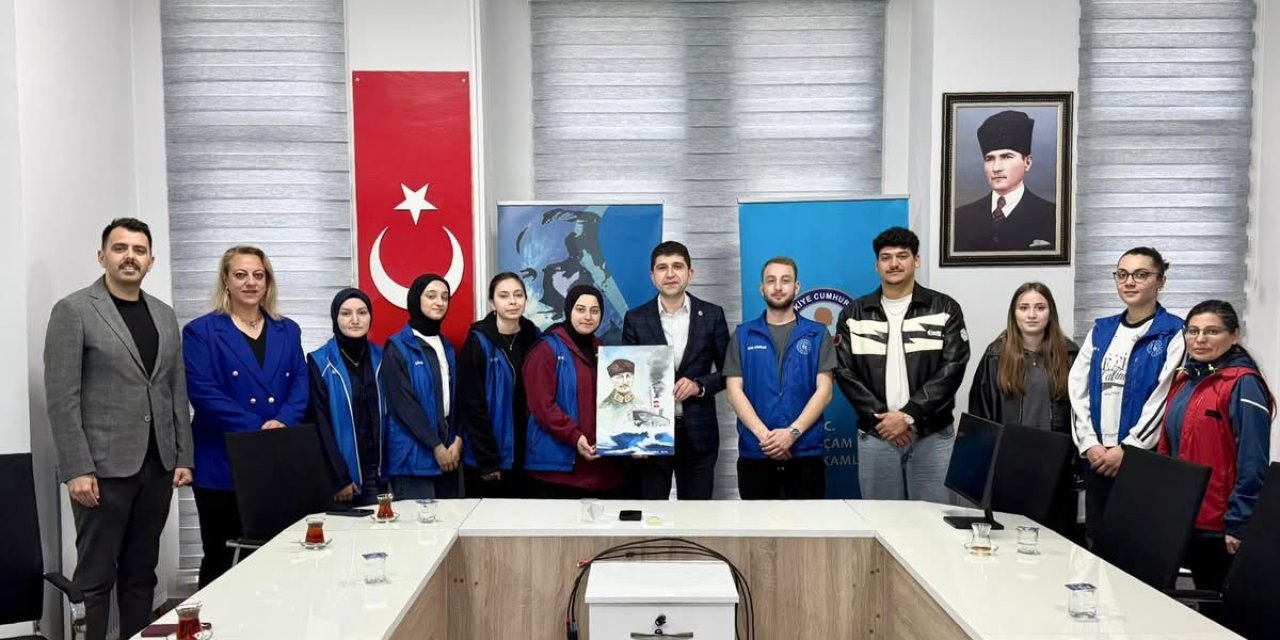 Gençlik Haftası kapsamında Kaymakam Kayabaşı'na ziyaret
