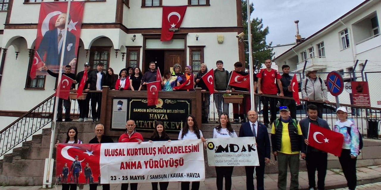Ulusal Kurtuluş Mücadelesi Anma Yürüyüşü Havza'da sona erdi