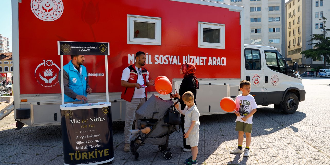 Mobil sosyal hizmet aracı Samsun'da göreve başladı