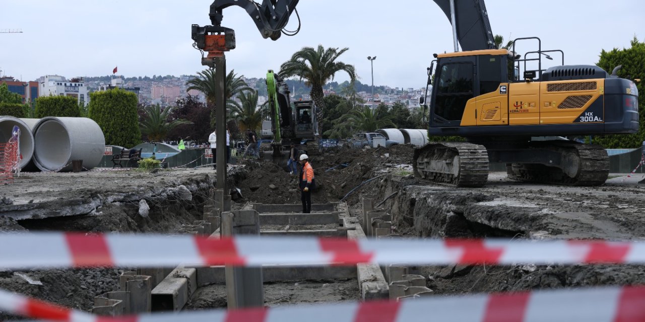 İlkadım'da ana atık su hattı güçleniyor