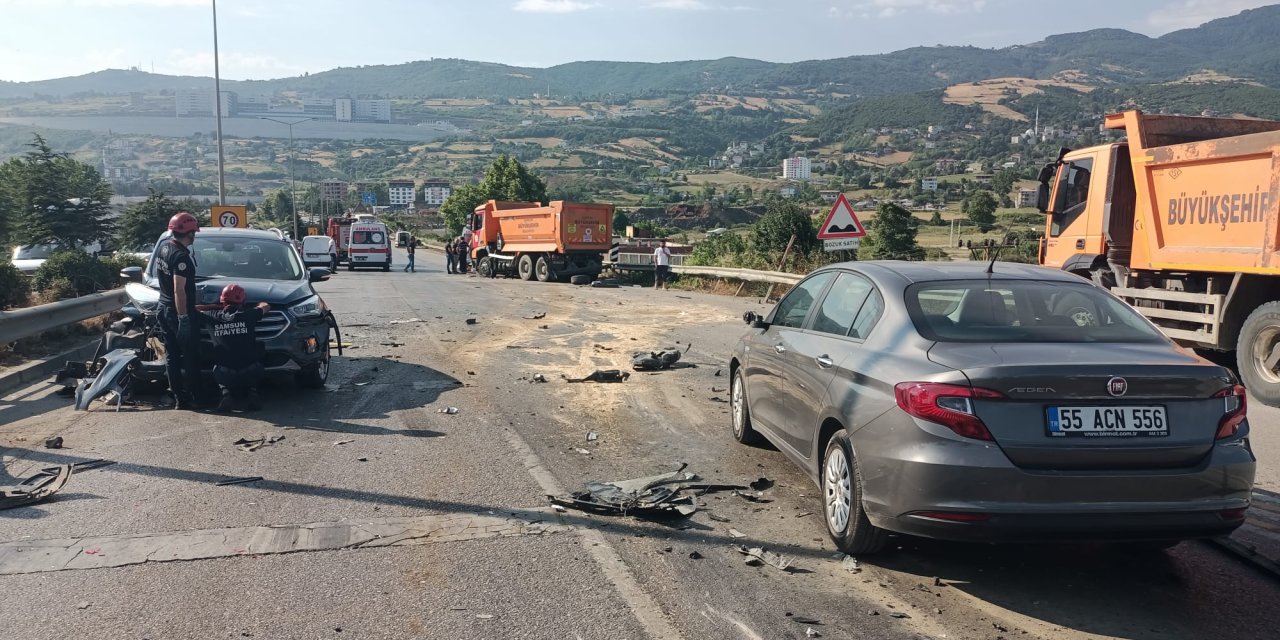 Samsun'da trafik kazası: 2 kişi yaralandı