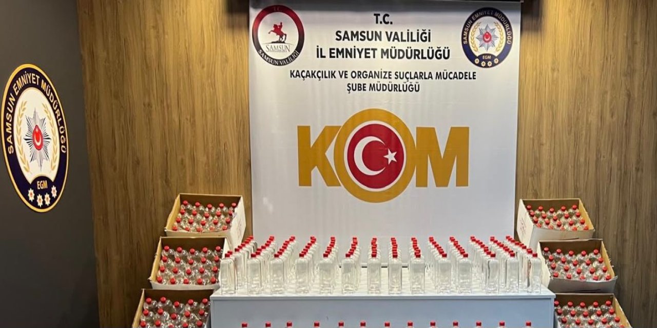 Samsun’da 1 ton 160 litre etil alkol ele geçirildi