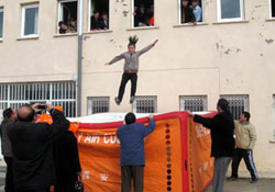 Lisede yangın tatbikatı yapıldı