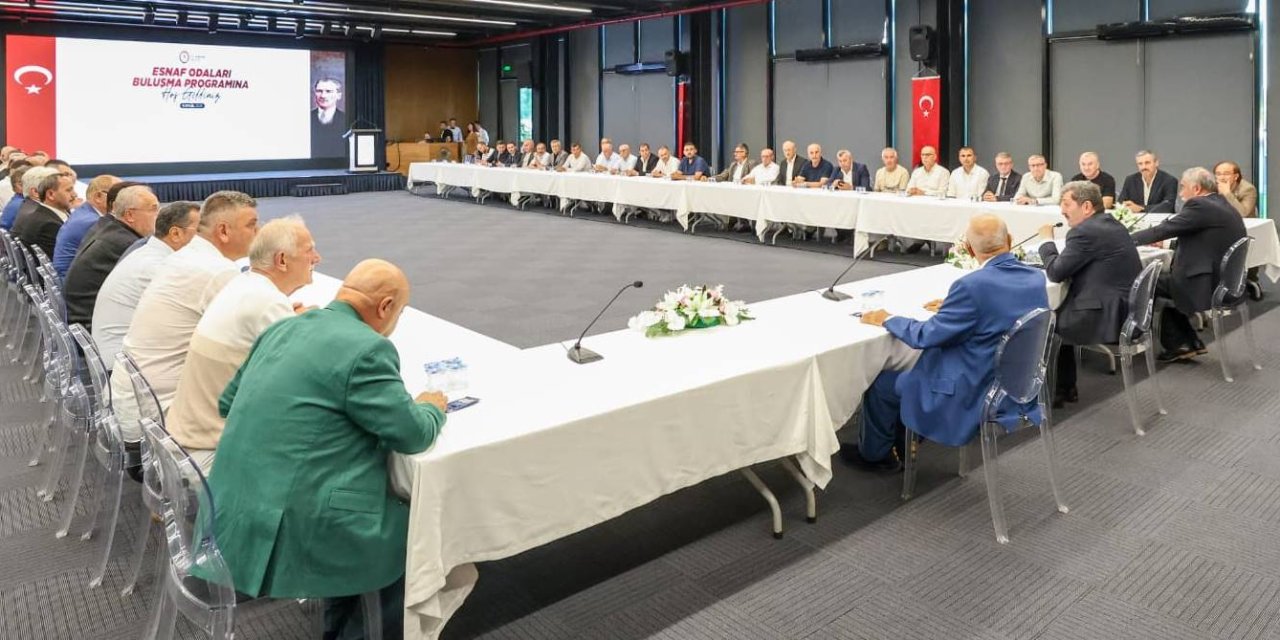 Esnaf odaları başkanlarıyla bir araya geldi
