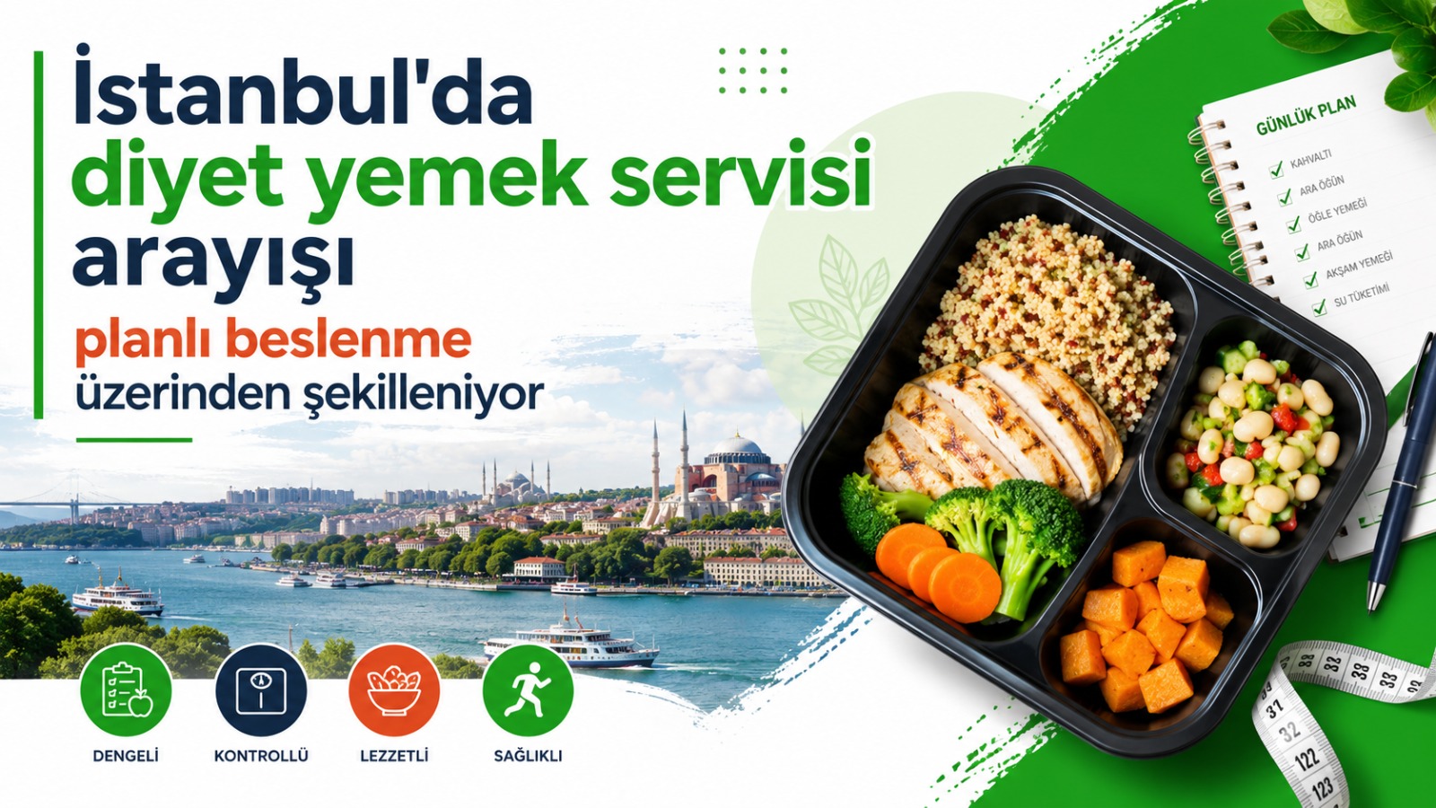 İstanbul'da diyet yemek servisi arayışı planlı beslenme üzerinden şekilleniyor