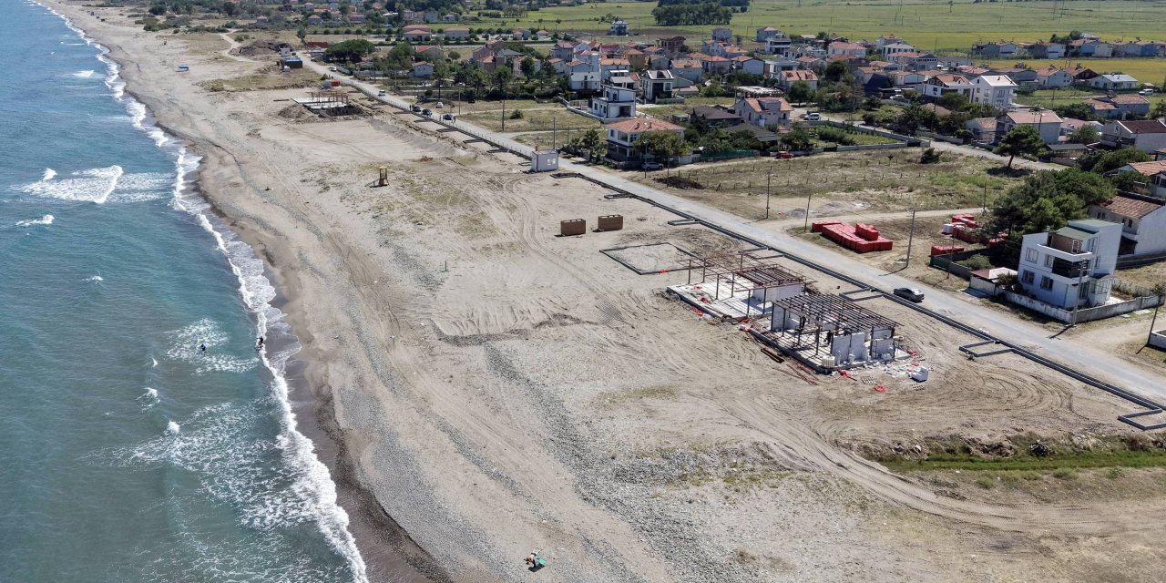 5 yıldızlı halk plajının yapımı devam ediyor