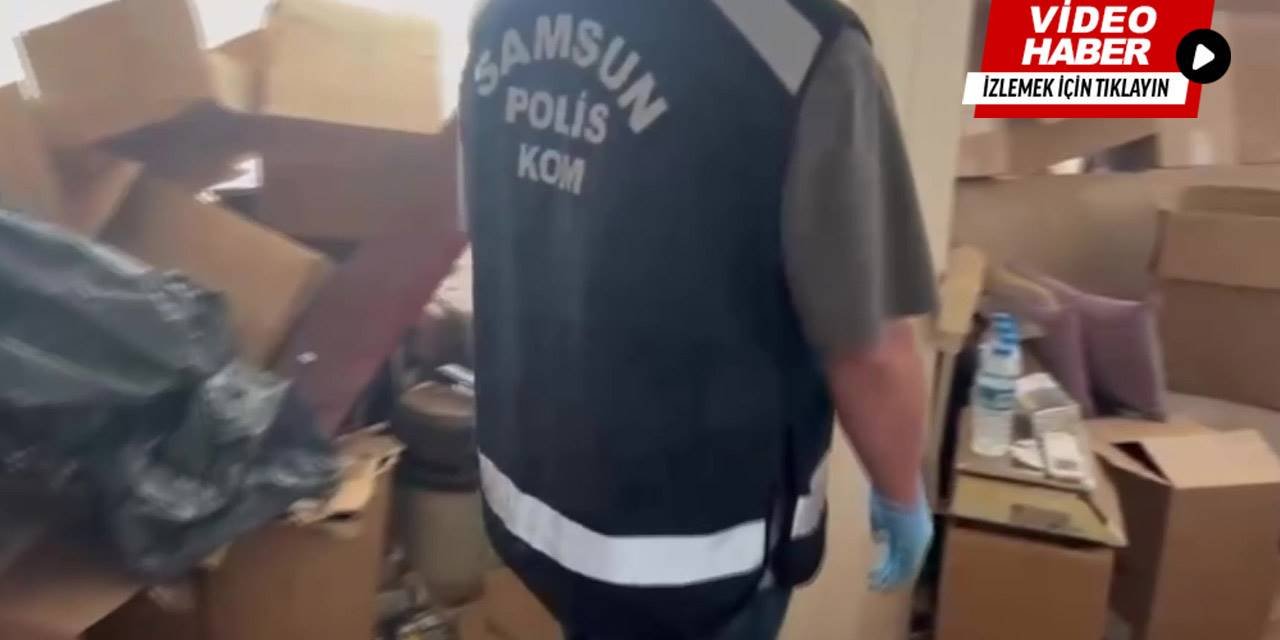 Samsun'da binlerce doldurulmuş makaron ele geçirildi