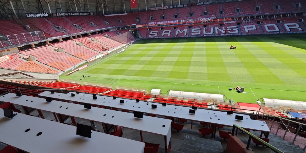 Samsun Yeni 19 Mayıs Stadyumu'ndaki basın tribünü yenilendi