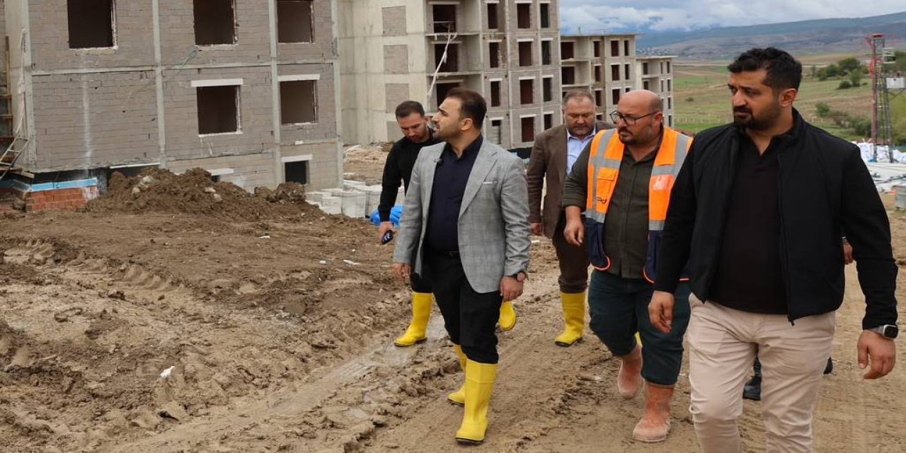 Vezirköprü'de TOKİ projesinde çalışmalar sürüyor