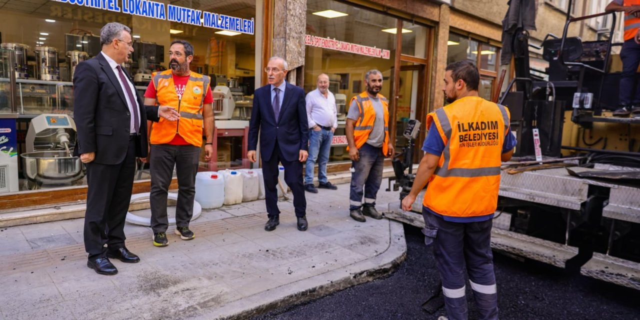 Saadet Caddesi’ne sıcak asfalt serildi