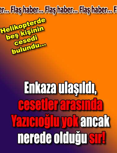 Helikopterin yeri tespit edildi