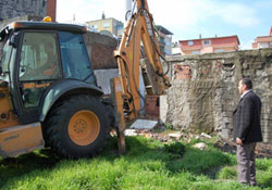 Canikte yol çalışmaları