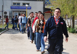 İzciler şehir merkezine kamp kurdu