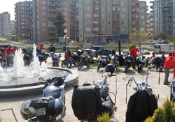 Belediye'de motor şov