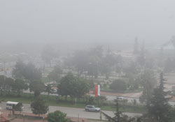 Samsunu sis kapladı