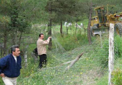 Durağan mezarlığında bakım çalışması