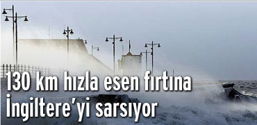 130 km hızla esen fırtına İngiltereyi sarsıyor