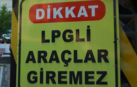 LPGli araca izin yok