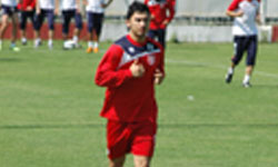 Çağlar idmana çıktı