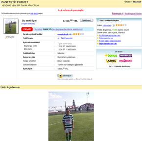 'Fantastik forvet' açık artırmada!