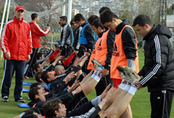 Çift antrenman yaptılar