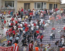 Taraftara biber gazı