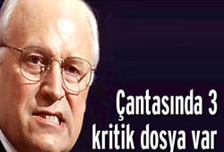 Cheney kritik dosyalarla Ankaraya geliyor