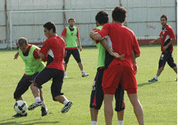 Çift idman yaptılar