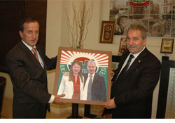 Ressam müdürden Demirtaş'a tablo jesti