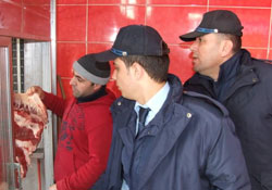 Bafra'da kaçak et operasyonu