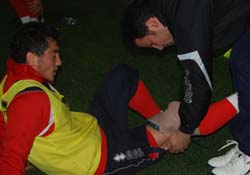 Ahmet Şahin ve Murat idmanı tamamlayamadı