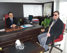 Kaymakam Orhan görme engellileri ağırladı