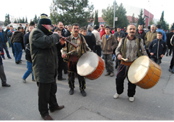Protesto yerinde büyük sevinç yaşandı