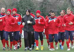 Baltürk Otel'in sahasında son idman